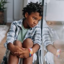 Boy looking depressed