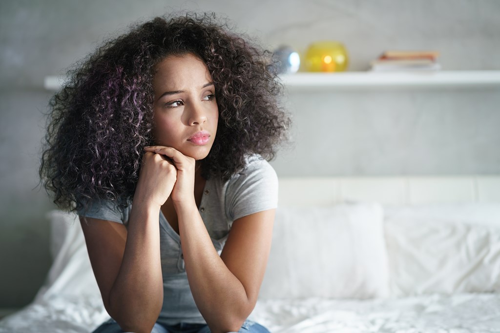 depressed young woman