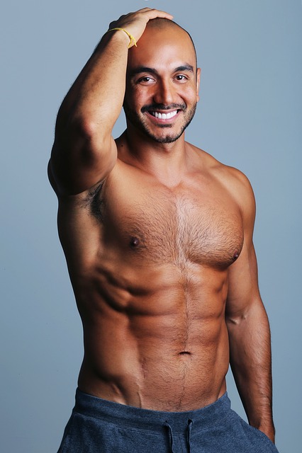 smiling bodybuilder