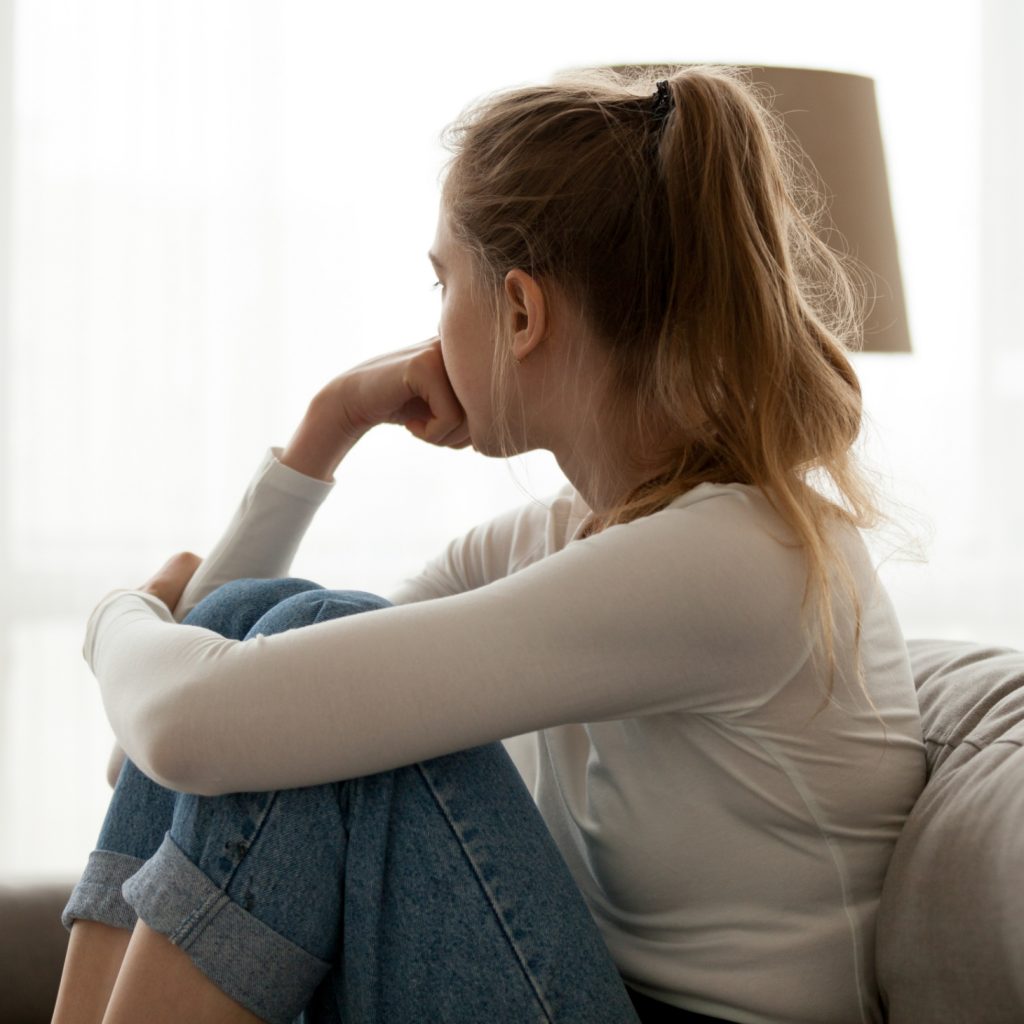 woman looking away