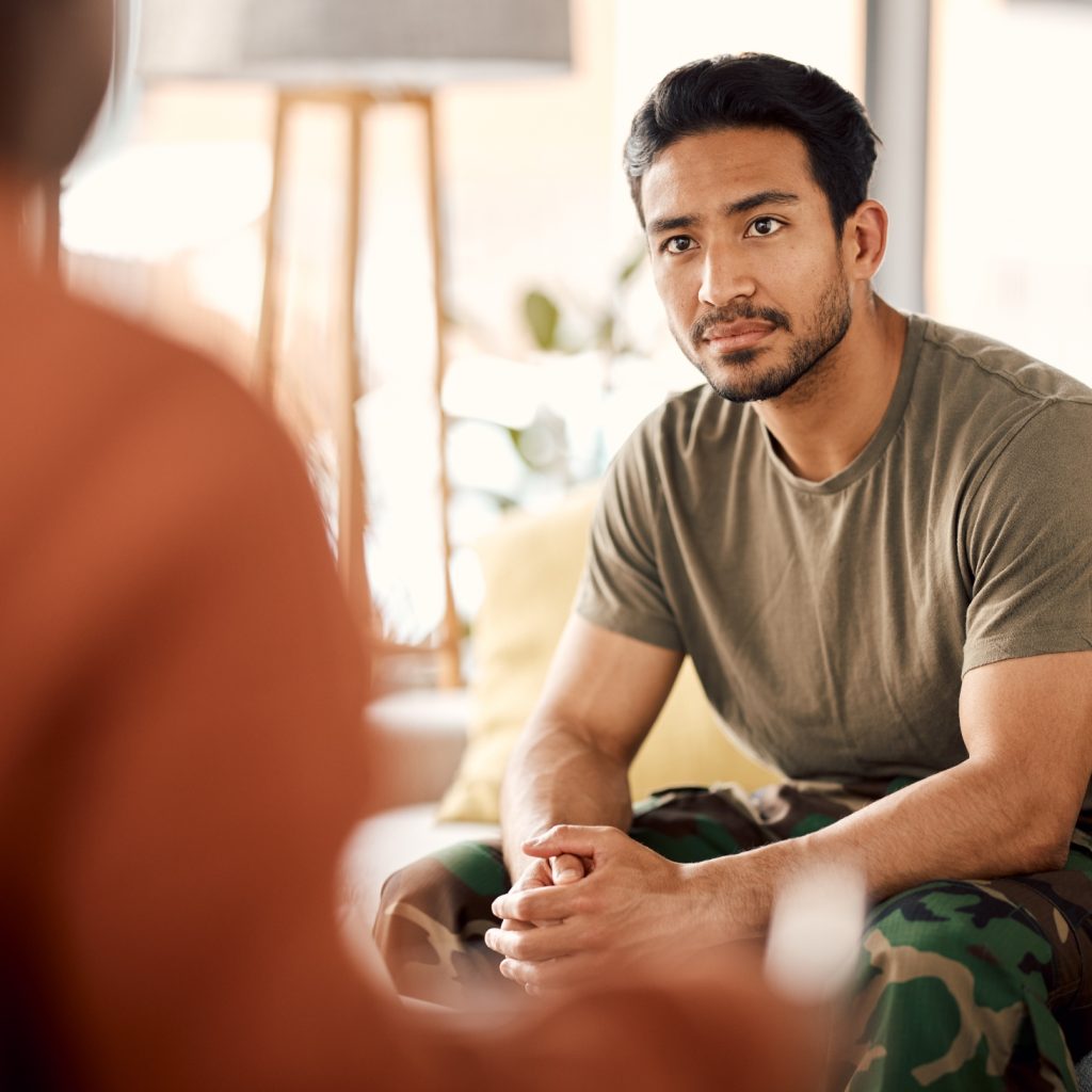 male at therapy session