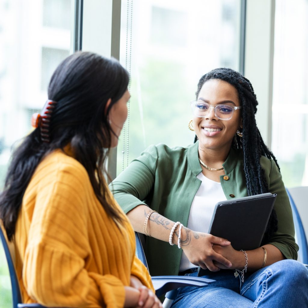 Women in therapy session