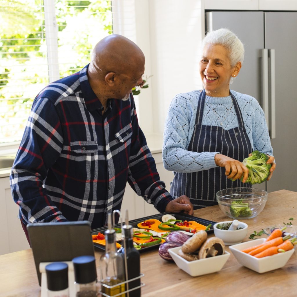Couple cooking